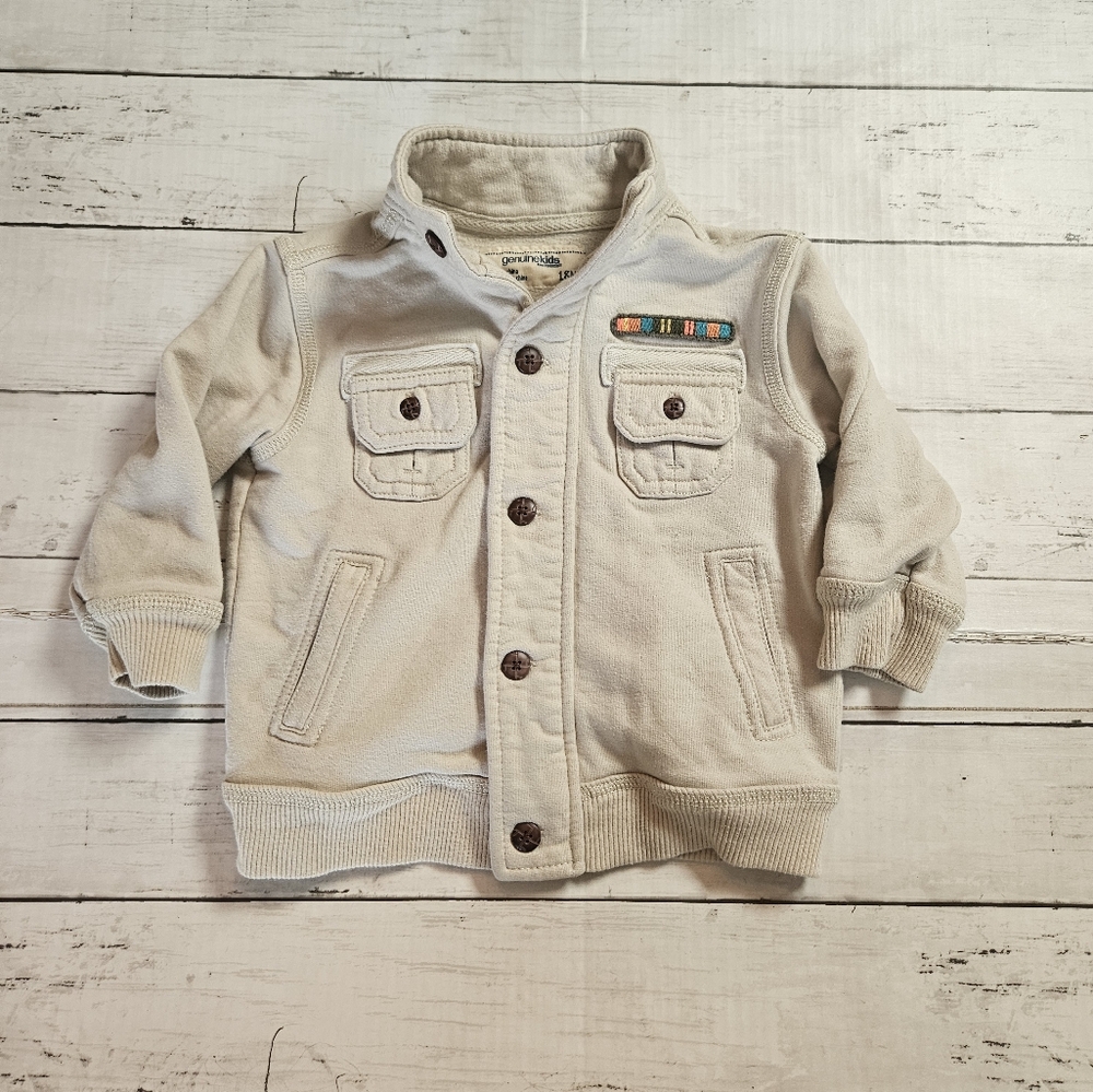 Genuine Kids OshKosh Tan Military Style‎ Jacket 18 Months Boys